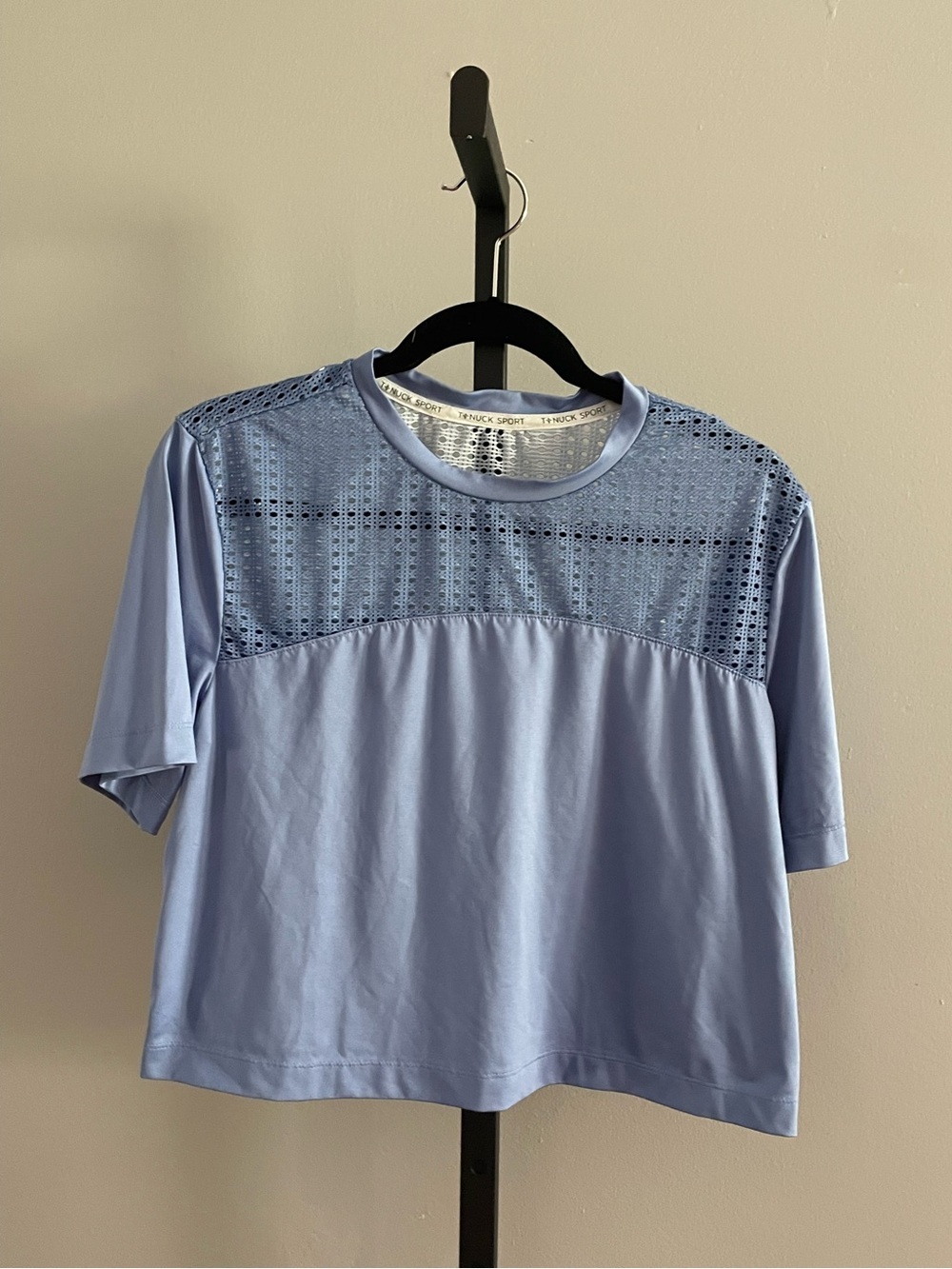 Tuckernut Tnuck Sport Blue Cane Cropped Ryan Boyfriend Tee XS